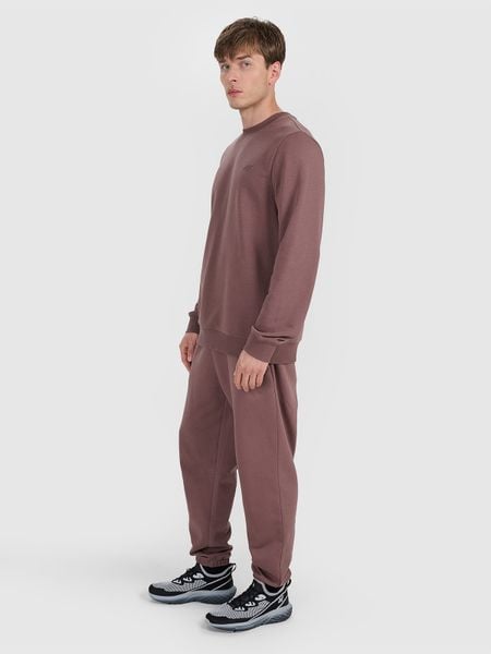 4F Spodnie dresowe joggery męskie - brązowe XXL. Brązowe spodnie dresowe męskie 4f, bez wzorów, z bawełny, sportowe. Za 149.99 zł.