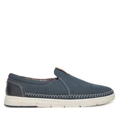 Półbuty Quiksilver. Niebieskie codzienne półbuty męskie Quiksilver, bez wzorów, bez obcasa, bez zapięcia. Za 249.99 zł.