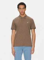 BOSS Polo 50536728 Beżowy Regular Fit. Brązowe koszulki polo męskie Boss, m, bez wzorów, z bawełny, bez kołnierzyka, bez ramiączek. Za 309.99 zł.