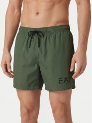 EA7 Emporio Armani Szorty kąpielowe 7M002000 AF13049 M7185 Zielony Regular Fit. Zielone kąpielówki męskie EA7 Emporio Armani, m, bez wzorów, z syntetyku. Za 279.99 zł.