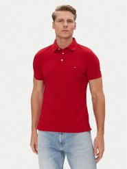 Tommy Hilfiger Polo 1985 MW0MW17771 Czerwony Slim Fit. Czerwone koszulki polo męskie Tommy Hilfiger, m, bez wzorów, z bawełny, bez kołnierzyka, bez ramiączek. Za 299.99 zł.