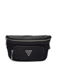 Guess Nerka HMMINY P6131 Czarny. Czarne saszetki męskie Guess, z aplikacjami, z materiału. Za 369.99 zł.