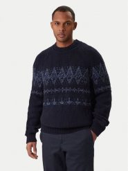 BOSS Sweter Karombo 50548686 Granatowy Regular Fit. Niebieskie swetry męskie Boss, bez wzorów, bez kołnierzyka, bez ramiączek. Za 789.99 zł.