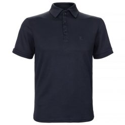 Koszulka polo z krótkim rękawem męska King Equestrian Edwin 23AW. Niebieskie koszulki polo męskie KING EQUESTRIAN, m, bez wzorów, sportowe, bez kołnierzyka, bez ramiączek. Za 194.99 zł.