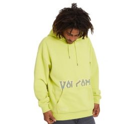 Bluza sportowa męska Volcom Richard French Sayer. Żółte bluzy bez kaptura męskie Volcom, m, bez wzorów, z bawełny, bez kaptura. W wyprzedaży za 228.90 zł.