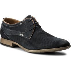 Półbuty BUGATTI - 311-25301-1500-4100 Dark Blue. Niebieskie codzienne półbuty męskie Bugatti, z materiału. W wyprzedaży za 239.00 zł.