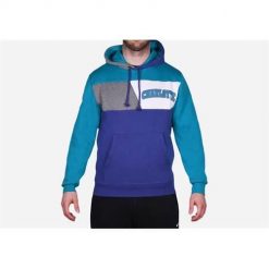 Bluza sportowa męska Mitchell & Ness Charlotte Hornets. Fioletowe bluzy nierozpinane męskie Mitchell & Ness, m, bez wzorów, sportowe, bez ramiączek, z kapturem. Za 517.00 zł.
