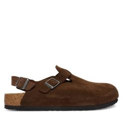 Sandały Birkenstock. Brązowe sandały męskie Birkenstock, bez zapięcia. Za 679.99 zł.
