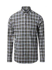 Fynch-Hatton Męska koszula flanelowa Mężczyźni Regular Fit Bawełna niebieski|zielony w kratkę, L. Niebieskie koszule męskie Fynch-Hatton, l, z aplikacjami, z bawełny, bez kołnierzyka, bez ramiączek. Za 349.95 zł.