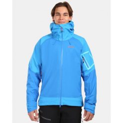 Męska wodoodporna kurtka hardshell Kilpi MAMBA-M. Niebieskie kurtki outdoor męskie Kilpi, l, bez wzorów, z hardshellu, bez kaptura, trekkingowe. Za 835.17 zł.