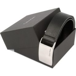 Pasek Męski CALVIN KLEIN - Mino Plaque Belt K50K500758 90 001. Czarne paski męskie Calvin Klein, w paski, ze skóry. W wyprzedaży za 179.00 zł.