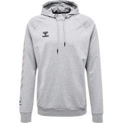 Bawełniana bluza z kapturem Hummel Move Grid. Szare bluzy nierozpinane męskie HUMMEL, s, bez wzorów, z bawełny, z kapturem. Za 251.50 zł.