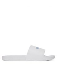 Tommy Hilfiger Klapki Hilfiger Print Tumble Pool Slide FM0FM05505 Biały. Białe klapki i japonki męskie Tommy Hilfiger, bez wzorów, ze skóry. Za 139.99 zł.