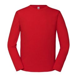 Koszulka Z Długim Rękawem Unisex Dla Dorosłych Iconic 195. Czerwone koszulki męskie z długim rękawem Fruit of the Loom, xl, bez wzorów, sportowe, bez kołnierzyka, bez ramiączek. Za 62.99 zł.