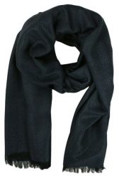 Lekki Szalik Wiosenno-Jesienny - Teer - Granatowa Jodełka. Niebieskie szaliki męskie Teer, na jesień, bez wzorów, z materiału, eleganckie. Za 45.00 zł.