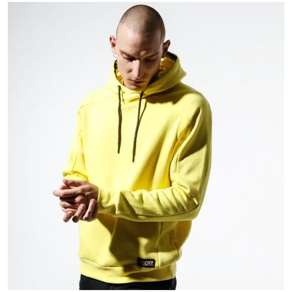 Confront Bluza City Sweatshirt , żółty, rozmiar XL. Żółte bluzy nierozpinane męskie Confront, m, bez wzorów, z bawełny, eleganckie, bez ramiączek, bez kaptura. W wyprzedaży za 119.99 zł.