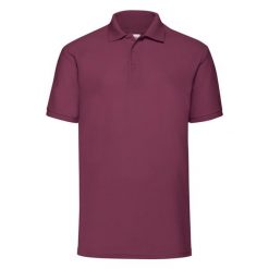 Męska Koszulka Polo 65/35 Pique. Brązowe koszulki polo męskie Fruit of the Loom, l, bez wzorów, bez kołnierzyka, bez ramiączek. Za 65.99 zł.