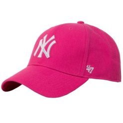 Czapka z daszkiem dla dorosłych 47 Brand New York Yankees. Czerwone czapki męskie 47 Brand, bez wzorów, z wełny, sportowe. Za 109.99 zł.