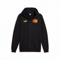 Bluza z kapturem RC Lens Culture 2024/25. Czarne bluzy nierozpinane męskie Puma, m, bez wzorów, z bawełny, z kapturem. W wyprzedaży za 234.50 zł.