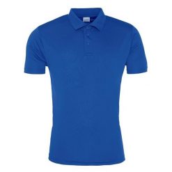 Męska Gładka Koszulka Polo. Niebieskie koszulki polo męskie JUST COOL, m, bez wzorów, bez kołnierzyka, bez ramiączek. Za 65.99 zł.