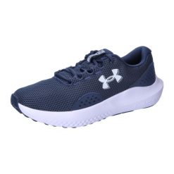 Buty do biegania męskie Under Armour Charged Surge 4. Niebieskie buty do biegania męskie Under Armour, bez wzorów, z gumy, bez zapięcia, do biegania. Za 279.99 zł.