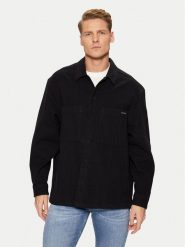 Calvin Klein Jeans Koszula J30J327108 Czarny Relaxed Fit. Czarne koszule męskie Calvin Klein Jeans, m, bez wzorów, z bawełny, bez kołnierzyka, bez ramiączek. Za 319.99 zł.