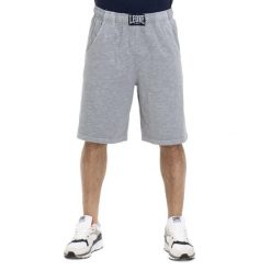 Męskie szorty z efektem sprania plaży. Szare szorty sportowe męskie LEONE 1947 APPAREL, bez wzorów, z tkaniny, sportowe. W wyprzedaży za 111.80 zł.