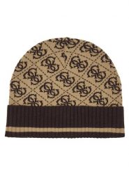 Guess Czapka AM5028 POL01 Brązowy. Brązowe czapki męskie Guess, na zimę, z aplikacjami, z materiału. Za 155.00 zł.