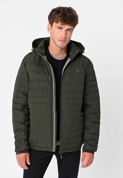 Kurtka z odpinanym kapturem J-JUAN. Brązowe kurtki męskie Volcano, m, bez wzorów, z dzianiny, klasyczne, bez ramiączek. Za 369.99 zł.