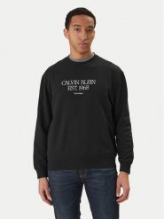 Calvin Klein Jeans Bluza Nyc Graphic LV04RF233G Czarny Regular Fit. Czarne bluzy nierozpinane męskie Calvin Klein Jeans, m, bez wzorów, z bawełny, bez ramiączek, bez kaptura. Za 329.99 zł.