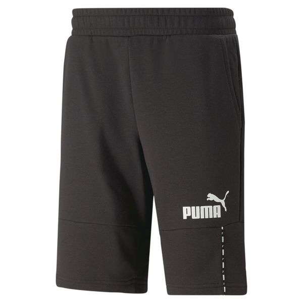Szorty Puma Ess Block X Tape 10''. Czarne szorty sportowe męskie Puma, bez wzorów, sportowe. W wyprzedaży za 142.60 zł.