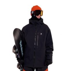 Kurtka Horsefeathers Terra (czarna). Czarne kurtki narciarskie i snowboardowe męskie Horsefeathers, na zimę, m, bez wzorów, z materiału, bez kaptura, narciarskie. Za 1,296.99 zł.