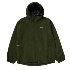 Kurtka turystyczna męska HUF Set Shell. Zielone kurtki męskie HUF, m, bez wzorów, z nylonu, bez ramiączek, z kapturem. Za 456.55 zł.