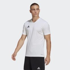 Koszulka piłkarska męska adidas Entrada 22 Jersey. Białe t-shirty sportowe męskie ADIDAS, m, bez wzorów, z jersey, sportowe, bez ramiączek. Za 59.00 zł.
