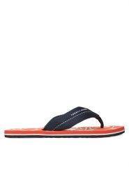 Tommy Hilfiger Japonki Hilfiger Flw Print Beach Sandal FM0FM05507 Granatowy. Niebieskie klapki i japonki męskie Tommy Hilfiger, bez wzorów, z materiału. Za 129.99 zł.