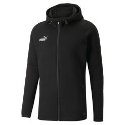 Bluza z kapturem Puma Teamfinal Casuals Hooded Jkt, Mężczyźni. Czarne bluzy nierozpinane męskie Puma, m, bez wzorów, z bawełny, bez ramiączek, z kapturem. Za 204.68 zł.