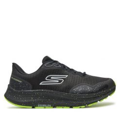 Buty do biegania Skechers. Czarne buty do biegania męskie Skechers, bez wzorów, bez zapięcia, do biegania. Za 269.99 zł.