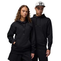 Bluza z kapturem Air Jordan Flight Fleece Hoodie FV7247-010. Czarne bluzy nierozpinane męskie Jordan, bez wzorów, z kapturem. Za 430.10 zł.