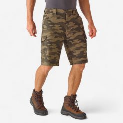 Bermudy outdoor Solognac 500 camo. Brązowe szorty sportowe męskie SOLOGNAC, bez wzorów, z bawełny, sportowe. Za 79.99 zł.