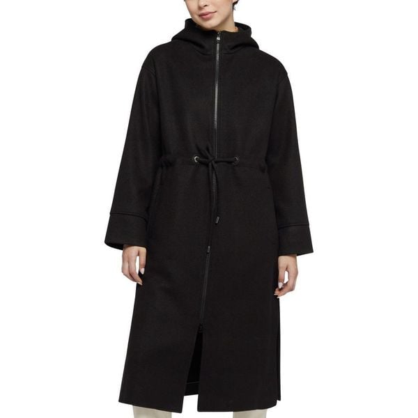 Kurtka GEOX W DORALEA LONG COAT Czarny. Czarne kurtki męskie Geox, m, bez wzorów, z tkaniny, bez ramiączek, bez kaptura. Za 809.99 zł.
