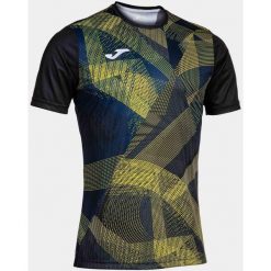 Koszulka Joma Team krótki rękaw czarno-żółta M. Czarne t-shirty sportowe męskie Joma, m, bez wzorów, sportowe, bez ramiączek. Za 157.99 zł.