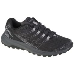 Buty do biegania męskie, Merrell Fly Strike. Brązowe buty do biegania męskie Merrell, bez wzorów, z gumy, bez zapięcia, do biegania. Za 339.99 zł.