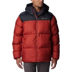 Kurtka uniwersalna męska Columbia Puffect Hooded Jacket. Czerwone kurtki męskie Columbia, m, bez wzorów, z syntetyku, casualowe, bez ramiączek, z kapturem. Za 678.00 zł.