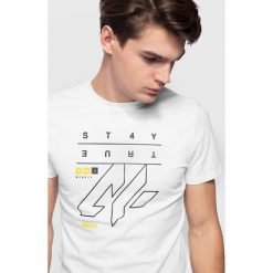 T-shirt męski TSM200 - biały. T-shirty męskie marki 4f. W wyprzedaży za 49.99 zł.