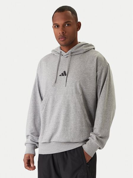 Adidas Bluza Essentials Feel Cozy JE3851 Szary Regular Fit. Szare bluzy nierozpinane męskie ADIDAS, m, bez wzorów, z bawełny, bez ramiączek, bez kaptura. Za 179.99 zł.