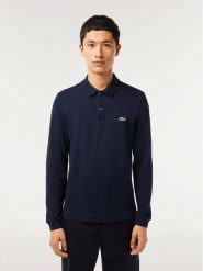 Lacoste Polo PH4013 Granatowy Regular Fit. Niebieskie koszulki polo męskie Lacoste, m, bez wzorów, z bawełny, bez kołnierzyka, bez ramiączek. Za 439.99 zł.