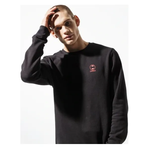 Confront Bluza Essential Blk Sweatshirt , czarny, rozmiar L. Czarne bluzy nierozpinane męskie Confront, l, bez wzorów, z bawełny, bez ramiączek, bez kaptura. W wyprzedaży za 103.99 zł.