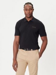 HUGO Polo Dirlmere 50542830 Czarny Regular Fit. Czarne koszulki polo męskie Hugo, m, bez wzorów, z bawełny, bez kołnierzyka, bez ramiączek. Za 259.99 zł.