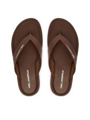 KARL LAGERFELD Japonki Kastor IV KL70206C Brązowy. Brązowe klapki i japonki męskie KARL LAGERFELD, bez wzorów, ze skóry. Za 589.99 zł.