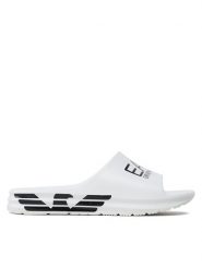 EA7 Emporio Armani Klapki XBP008 Biały. Białe klapki i japonki męskie EA7 Emporio Armani, bez wzorów, z tworzywa sztucznego. Za 199.99 zł.